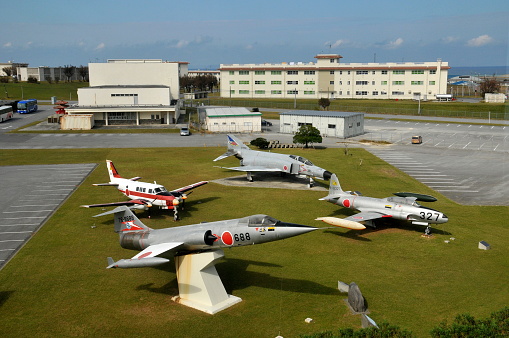 October 6- Naha, Okinawa, Japan: Naha is the capital of Okinawa and the US military base is located here. Here are the military airplanes of Japan Air Self-Defense Force.