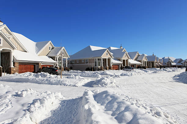 Suburban Street in Winter