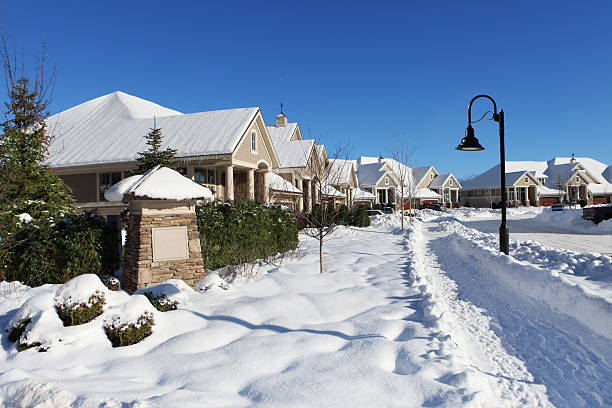 istock Suburban Street in Winter 157522872