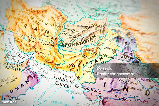 Travel The Globe Series Middle East Stock Photo - Download Image Now - Pakistan, Afghanistan, Map