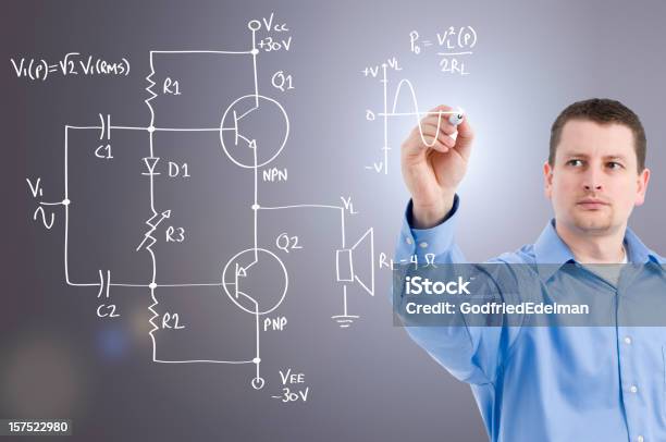 전자 엔지니어 설계도에 대한 스톡 사진 및 기타 이미지 - 설계도, 전자 산업, 그리기
