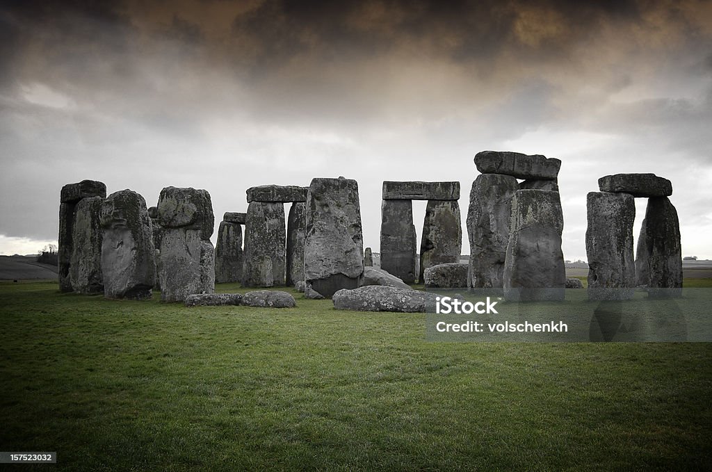 Escuro céu Stonehenge - Royalty-free Stonehenge Foto de stock