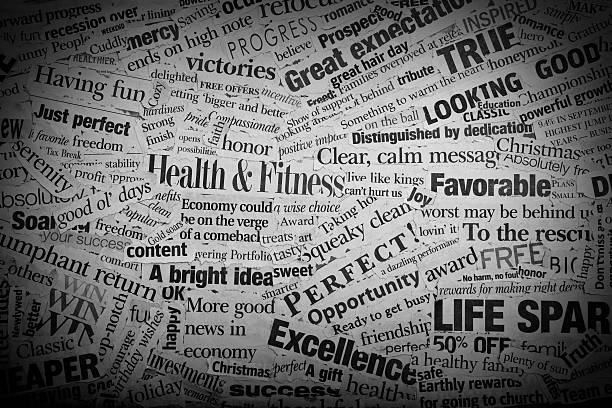 fotografii de stoc, fotografii și imagini scutite de redevențe cu titluri de vești bune - titlu-de-ziar