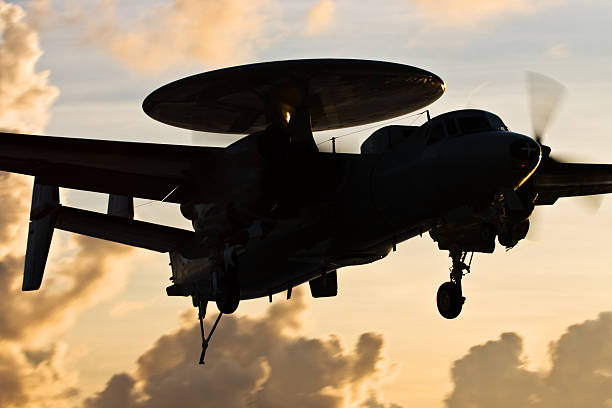 Navy E-2 Hawkeye stock photo