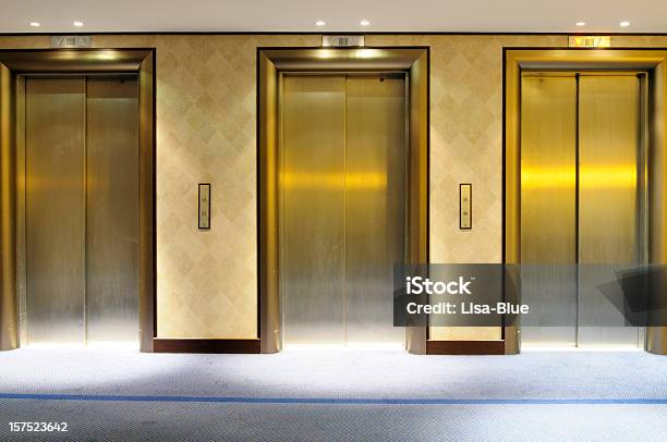 Hotel Elevators Stock Photo - Download Image Now - Elevator, Door, Hotel