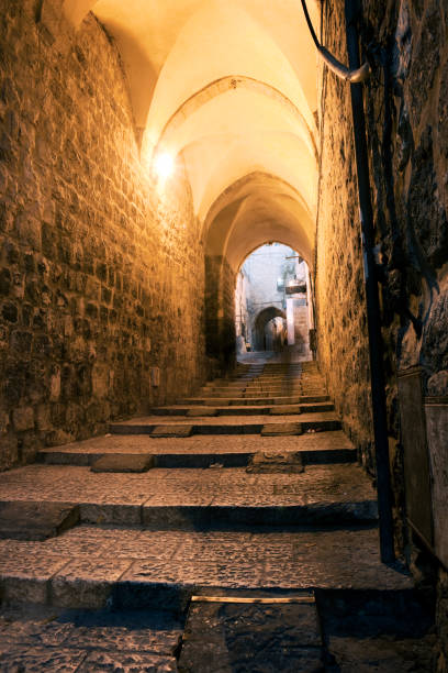 Historic pool of Siloam where Hezekiah's tunnel ends, Jerusalem, Israel