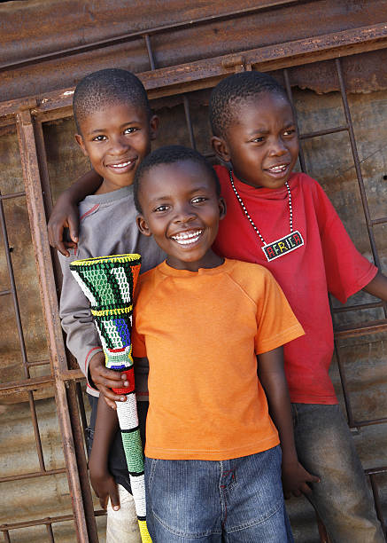 istock Three African Zulu children 157523759