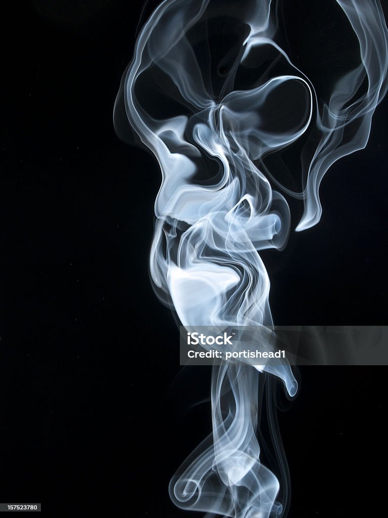 skull of smoke smoke in skull form Smoke - Physical Structure Stock Photo