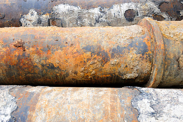 zardzewiały ogromne rury - rusty metal rust pipe zdjęcia i obrazy z banku zdjęć