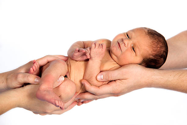 istock Newborn in mom and dads hands 157523887