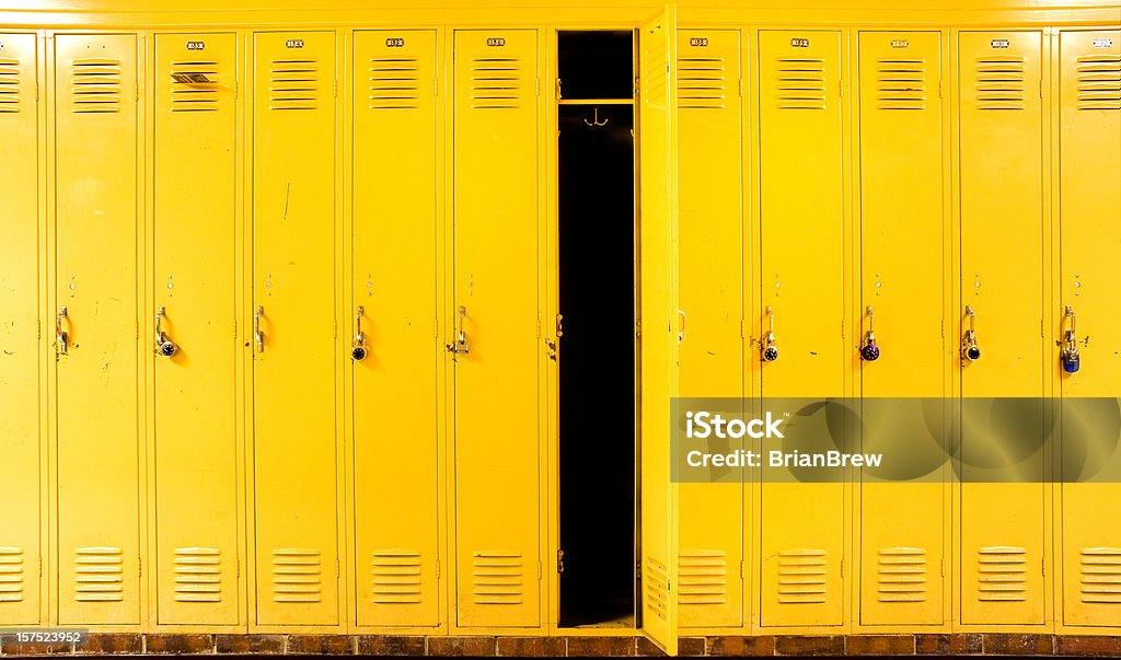Yellow Lockers  Locker Stock Photo