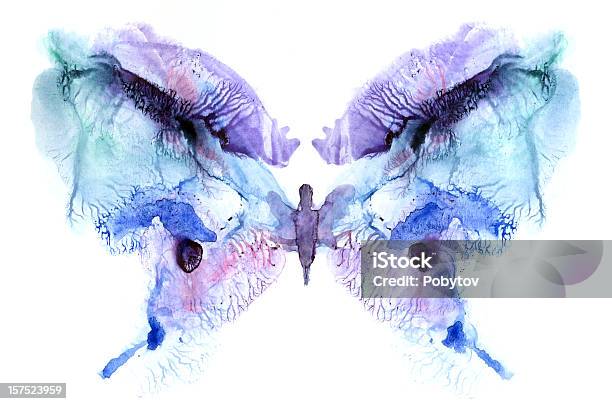 Violettblaupainted Butterfly Stock Vektor Art und mehr Bilder von Bildeffekt - Bildeffekt, Abstrakt, Aktivitäten und Sport