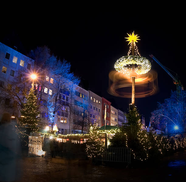 istock Christmas market in Cologne, Germany, night, motion blur 157524197