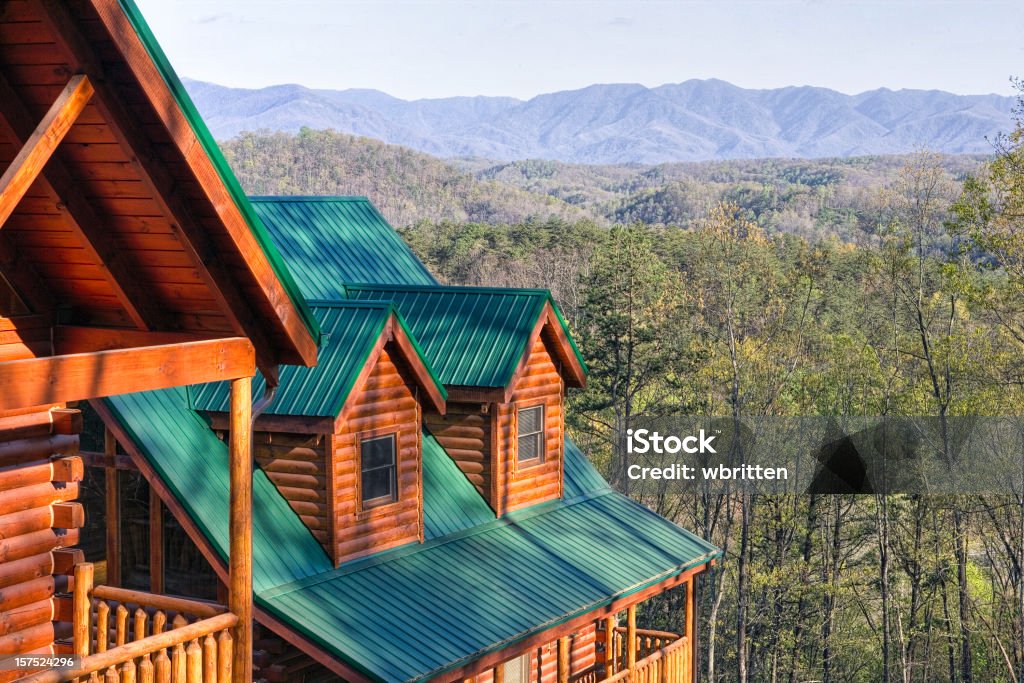 Log les chalets dans les Smoky Mountains (XXL - Photo de Gatlinburg libre de droits