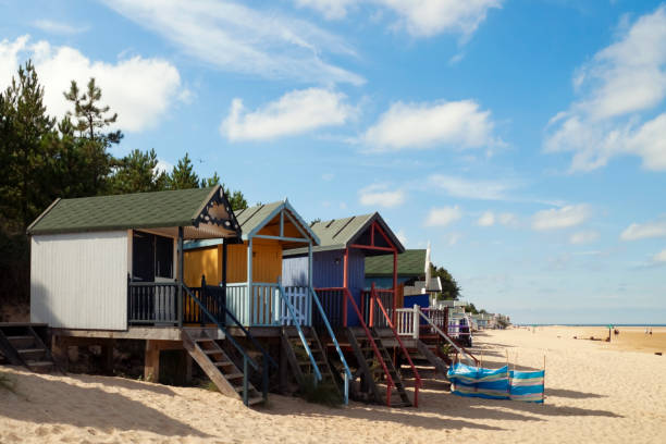 istock Holiday huts on Wells beach 157524357