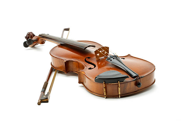 Old violin stock photo