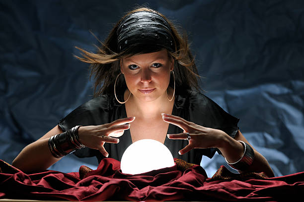 istock fortune teller with glowing crystal ball XXXL 157524516