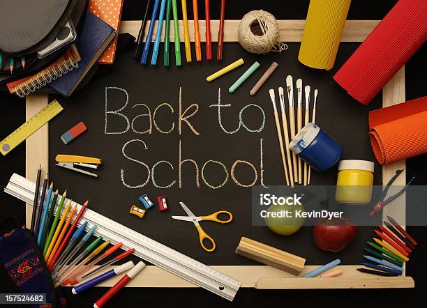 Back To School 실-제작물에 대한 스톡 사진 및 기타 이미지 - 실-제작물, 스테이플러, 신학기
