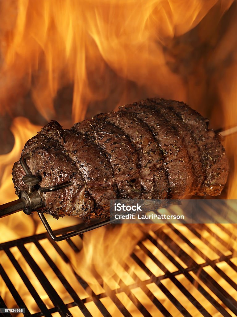 Carne bovina assada no molho de churrasco - Foto de stock de Grelha de Churrasco royalty-free