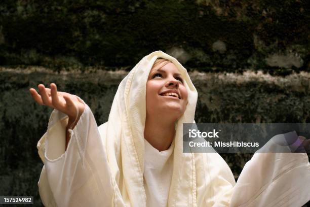 Virgin Mary Worshipping Stock Photo - Download Image Now - Bible, Adult, Color Image