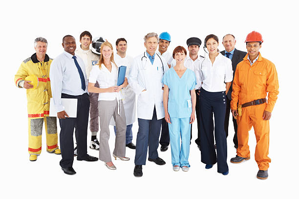 Group of people from their respective professions  emergency services occupation stock pictures, royalty-free photos & images