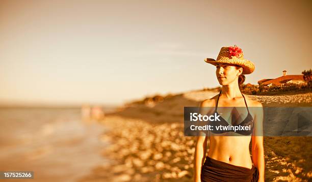 Young Women Walking In The Sunset Stock Photo - Download Image Now - 30-39 Years, Adult, Atlantic Ocean