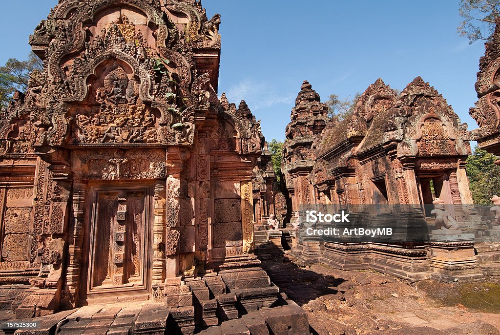 Banteay Srei Temple  Ancient Civilization Stock Photo