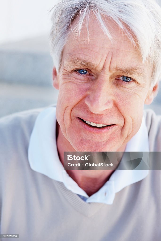 Retrato de um homem de senior sorridente - Royalty-free Macrofotografia Foto de stock
