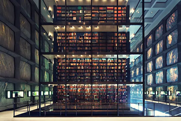 Photo of postmodern library