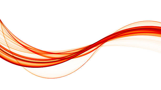 smooth abstract red smoke-like curves stock photo