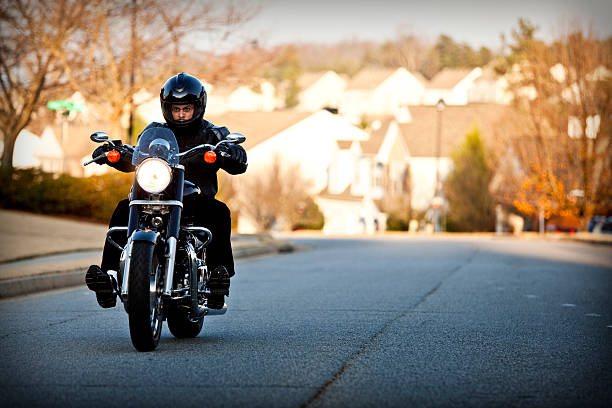 biker out for a ride  biker stock pictures, royalty-free photos & images