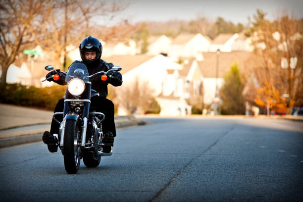 biker out for a ride  riding stock pictures, royalty-free photos & images