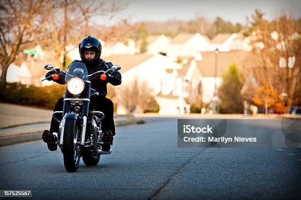 Biker Out For A Ride Stock Photo - Download Image Now - Motorcycle, Biker, Riding