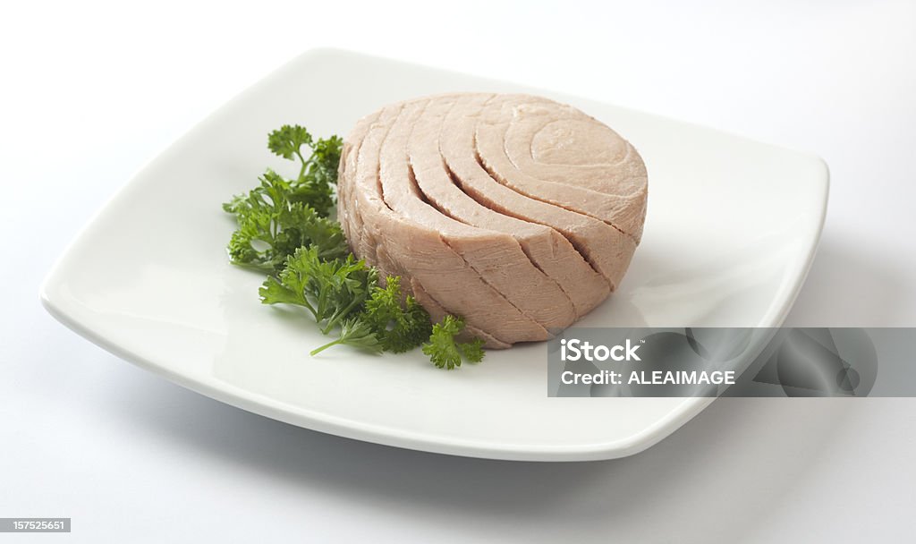 Tuna Canned Tuna  portion. Tuna - Seafood Stock Photo