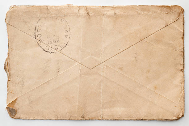 старые письма почтовый штемпель на спине 1903 - old envelope стоковые фото и изображен�ия
