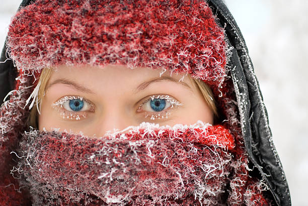 Black eyes in cold winter