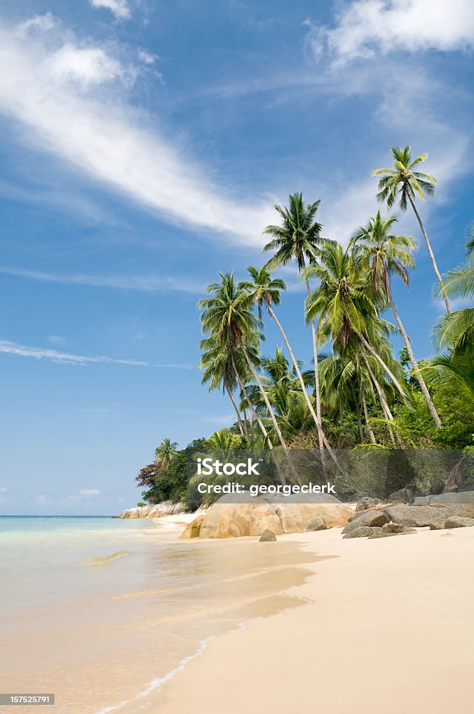 Île paradis Tropical idyllique - Photo de Plage libre de droits