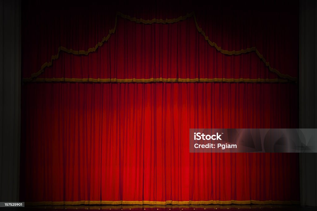 Red theater performance stage  No People Stock Photo