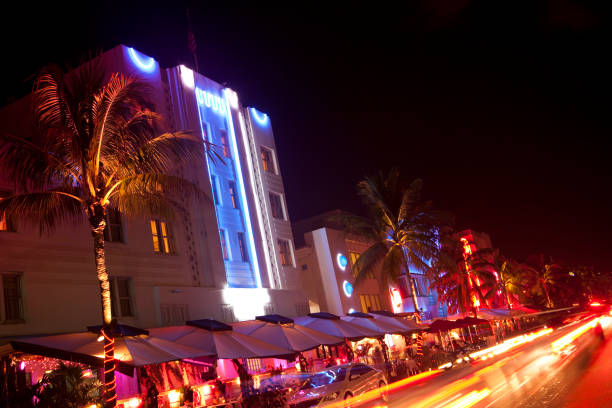 istock Ocean Drive by the beach in Miami 157526078