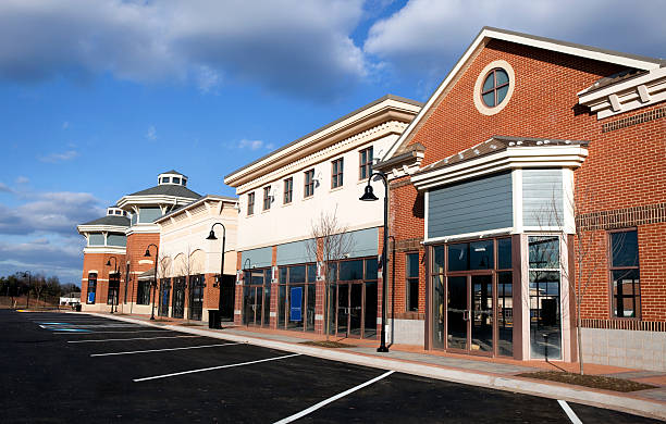 istock New Retail Strip Mall with Vacancies 157526284
