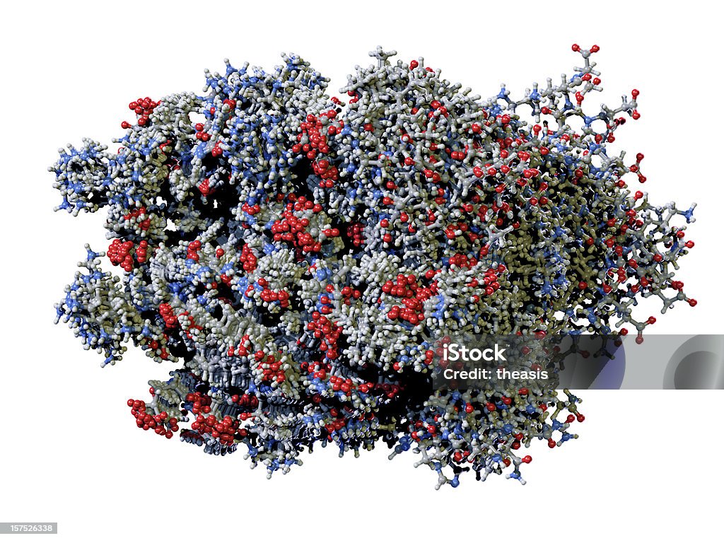 Molecola di interferone umane - Foto stock royalty-free di Enzima