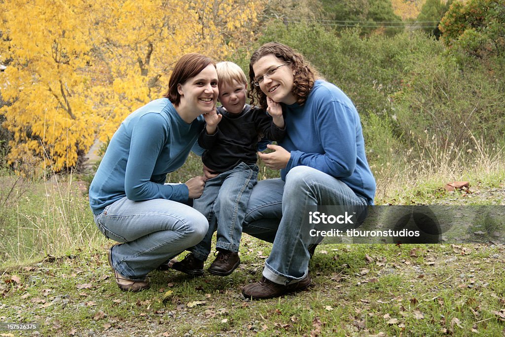 Glückliche Familie von drei - Lizenzfrei 12-17 Monate Stock-Foto
