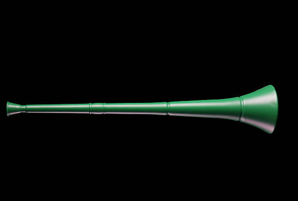 plastica vuvuzela sud africa calcio - vuvuzela foto e immagini stock
