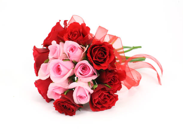 istock red and pink rose wedding or valentines flower bouquet 157526481