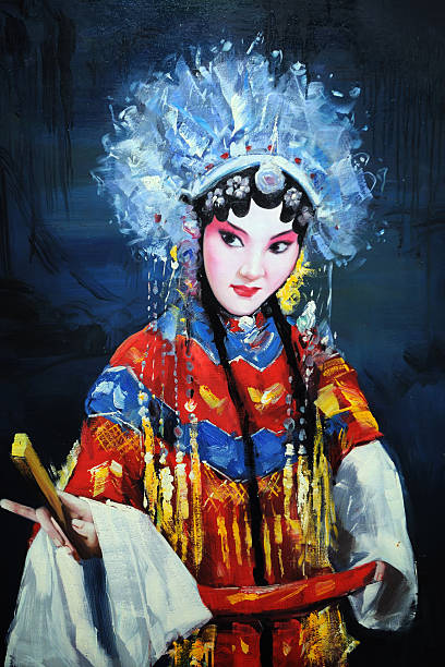 Chinese Opera - XLarge  chinese opera makeup stock pictures, royalty-free photos & images