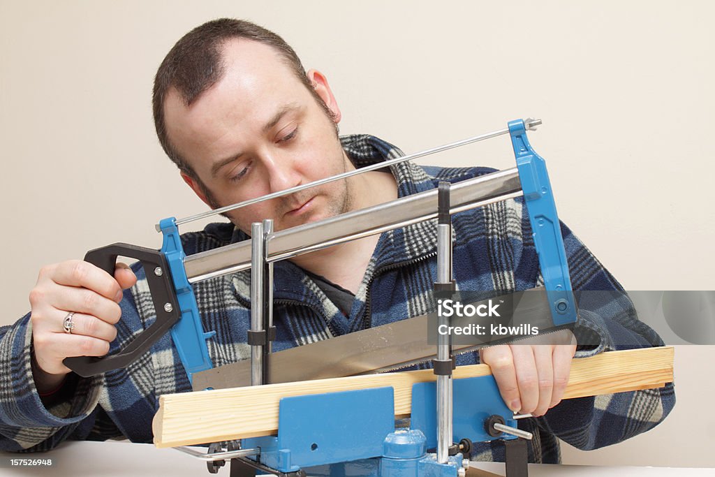 Handwerker anpassbare tenon gesehen, jig und Profilleiste - Lizenzfrei Schreiner Stock-Foto