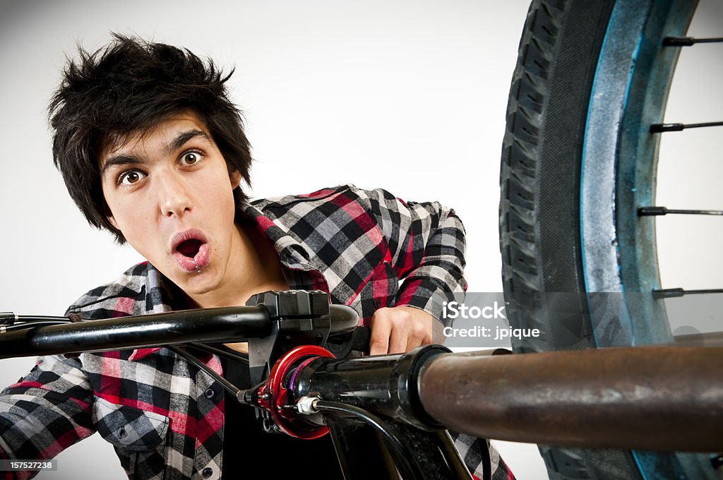 BMX Retrato de motorista - Foto de stock de 16-17 años libre de derechos