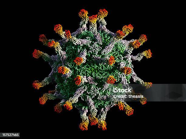 Polio Virus Capsid Stock Photo - Download Image Now - Polio Virus, Virus, Biochemistry