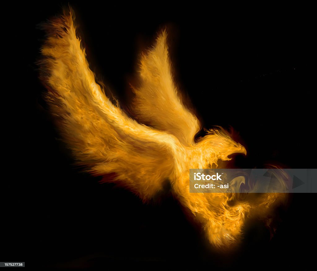Огонь птица - Стоковые иллюстрации Феникс роялти-фри