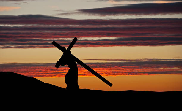 istock Christ Carrying the Cross... Multicolored Sunset 157527745